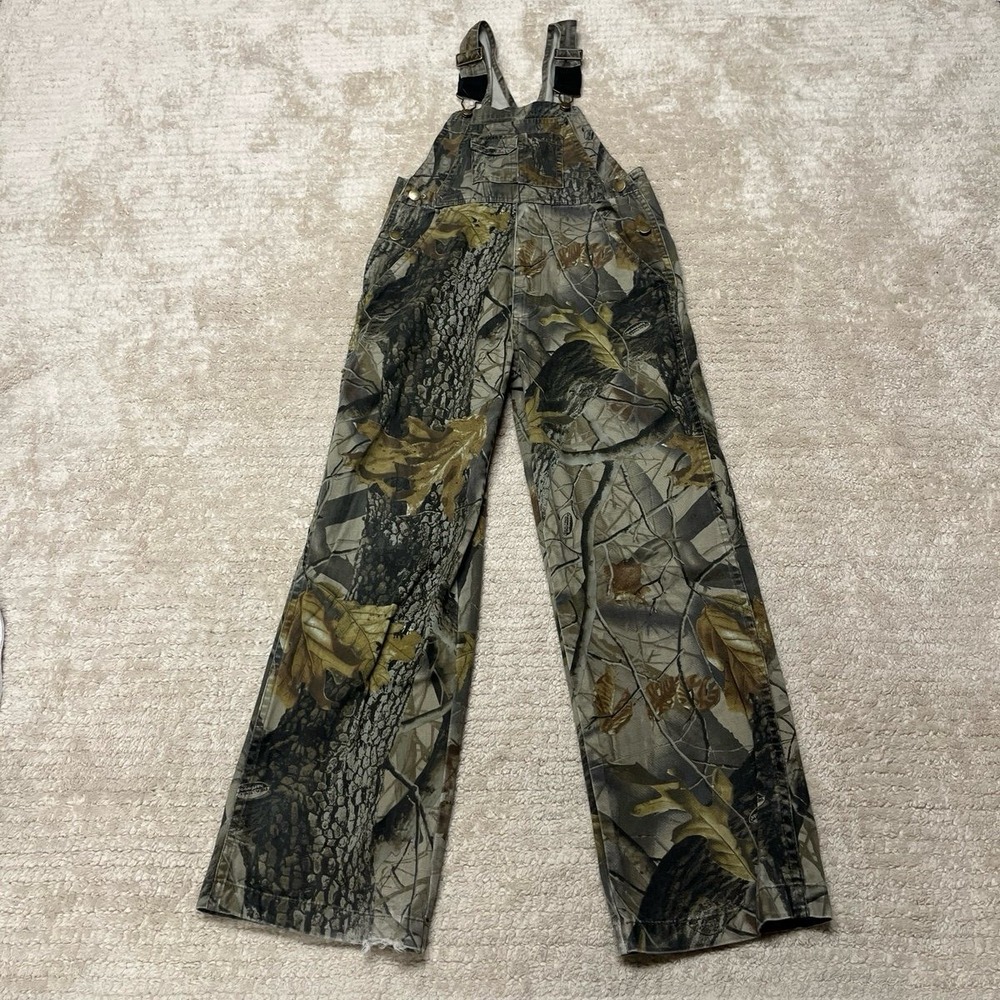 Outfitters Ridge Youth camo bib overalls size 10-12 Large
